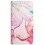 Márvány flip cover tok PU bőrből - iPhone 13 mini - rózsaszín