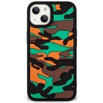 Terepmintás védőtok - iPhone 13 - narancssárga
