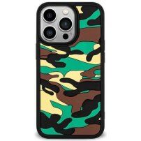 Terepmintás védőtok - iPhone 13 Pro Max - zöld