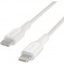 Belkin Playa tartós MFi kábel - Lightning / USB-C - iPhone / iPad - 1m - fehér