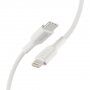 Belkin Playa tartós MFi kábel - Lightning / USB-C - iPhone / iPad - 1m - fehér