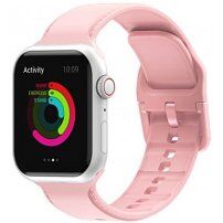 Egyszínű szilikon szíj - Apple Watch Ultra 49mm / 46mm / 45mm / 44mm / 42mm - rózsaszín