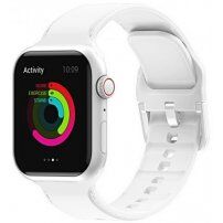Egyszínű szilikon szíj - Apple Watch 42mm / 41mm / 40mm / 38mm - fehér