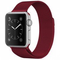 Fém milánoi szíj - Apple Watch Ultra 49mm / 46mm / 45mm / 44mm / 42mm - borvörös