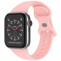 Szilikon szíj pillangócsattal - Apple Watch Ultra 49mm / 46mm / 45mm / 44mm / 42mm - világas rózsaszín
