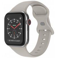 Szilikon szíj pillangócsattal - Apple Watch 42mm / 41mm / 40mm / 38mm - kőszürke