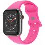 Szilikon szíj pillangócsattal - Apple Watch 42mm / 41mm / 40mm / 38mm - neon rózsaszín
