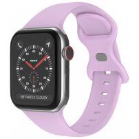Szilikon szíj pillangócsattal - Apple Watch 42mm / 41mm / 40mm / 38mm - világos lila