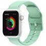 Egyszínű szilikon szíj - Apple Watch Ultra 49mm / 46mm / 45mm / 44mm / 42mm - mentazöld
