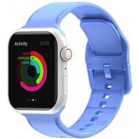Egyszínű szilikon szíj - Apple Watch Ultra 49mm / 46mm / 45mm / 44mm / 42mm - kék