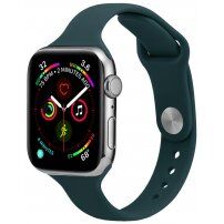 Vékony szilikon szíj - Apple Watch 42mm / 41mm / 40mm / 38mm - petróleum színű