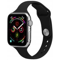 Vékony szilikon szíj - Apple Watch 42mm / 41mm / 40mm / 38mm - fekete