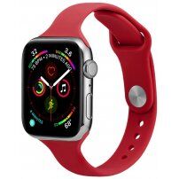 Vékony szilikon szíj - Apple Watch 42mm / 41mm / 40mm / 38mm - piros