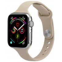 Vékony szilikon szíj - Apple Watch 42mm / 41mm / 40mm / 38mm - bézs