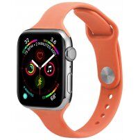 Vékony szilikon szíj - Apple Watch 42mm / 41mm / 40mm / 38mm - narancssárga