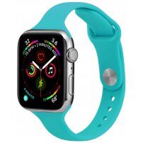 Vékony szilikon szíj - Apple Watch 42mm / 41mm / 40mm / 38mm - türkizkék