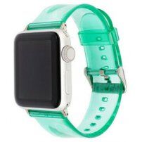 Átlátszó szilikon szíj - Apple Watch 42mm / 41mm / 40mm / 38mm - türkizkék