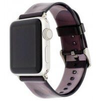 Átlátszó szilikon szíj - Apple Watch 42mm / 41mm / 40mm / 38mm - fekete