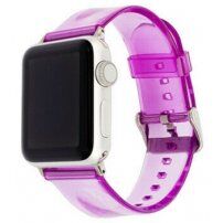 Átlátszó szilikon szíj - Apple Watch 42mm / 41mm / 40mm / 38mm - lila
