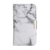 Flip cover tok iPhone 5 / 5S / SE (2016) - fehér márvány