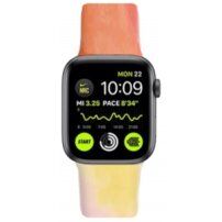 Szilikon szíj színes mintával - Apple Watch 42mm / 41mm / 40mm / 38mm - narancssárga