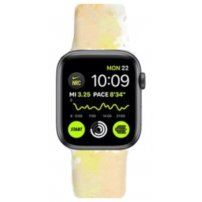 Szilikon szíj színes mintával - Apple Watch 42mm / 41mm / 40mm / 38mm - sárga