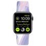 Szilikon szíj színes mintával - Apple Watch 42mm / 41mm / 40mm / 38mm - lila