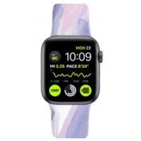 Szilikon szíj színes mintával - Apple Watch 42mm / 41mm / 40mm / 38mm - lila