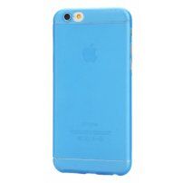 Ultravékony műanyag tok - iPhone 6 / 6S - hátsó kamera védővel - kék