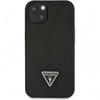 Guess Saffiano Triangle tok - iPhone 13 - fekete