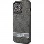 Guess 4G Stripe tok - iPhone 13 Pro Max - szürke