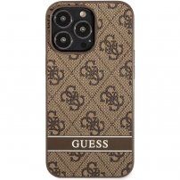 Guess 4G Stripe tok - iPhone 13 Pro Max - barna