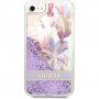 Guess Liquid Glitter Flower tok - iPhone 7 / 8 / SE (2020/2022) - lila