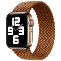 Nylon fontott körpánt - Apple Watch 42mm / 41mm / 40mm / 38mm - L - barna