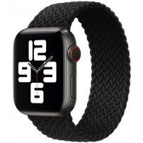 Nylon fontott körpánt - Apple Watch 42mm / 41mm / 40mm / 38mm - XS - fekete