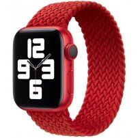 Nylon fontott körpánt - Apple Watch 42mm / 41mm / 40mm / 38mm - XS - piros