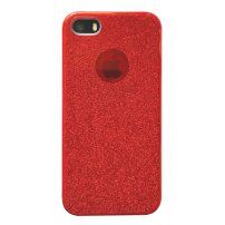 Csillámló tok iPhone 5 / 5S / SE (2016) - piros
