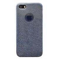 Csillámló tok iPhone 5 / 5S / SE (2016) - sötétszürke