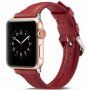 Stílusos bőr szíj Apple Watch Ultra 49mm / 46mm / 45mm / 44mm / 42mm - piros