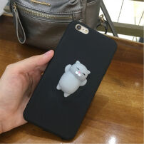 Védő tok 3D macskával Apple iPhone 6 / 6S - fekete