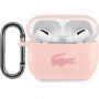 Lacoste Glossy Printing Logo szilikon tok - AirPods Pro - rózsaszín