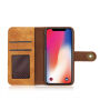 Stílusos 2 az egyben levehető flip cover tok Apple iPhone XS / iPhone X - világosbarna