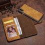 Stílusos 2 az egyben levehető flip cover tok Apple iPhone XS / iPhone X - világosbarna