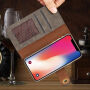 Stílusos 2 az egyben levehető flip cover tok Apple iPhone XS / iPhone X - szürke
