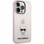 Karl Lagerfeld Choupette Logo tok - iPhone 14 Pro Max - rózsaszín