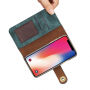 Stílusos 2 az egyben levehető flip cover tok Apple iPhone XS / iPhone X - zöld
