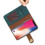 Stílusos 2 az egyben levehető flip cover tok Apple iPhone XS / iPhone X - kék