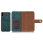 Stílusos 2 az egyben levehető flip cover tok Apple iPhone XS / iPhone X - kék