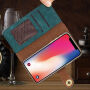 Stílusos 2 az egyben levehető flip cover tok Apple iPhone XS / iPhone X - kék
