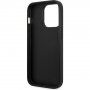 Karl Lagerfeld Grained Leather Logomania tok - iPhone 14 Pro Max - fekete